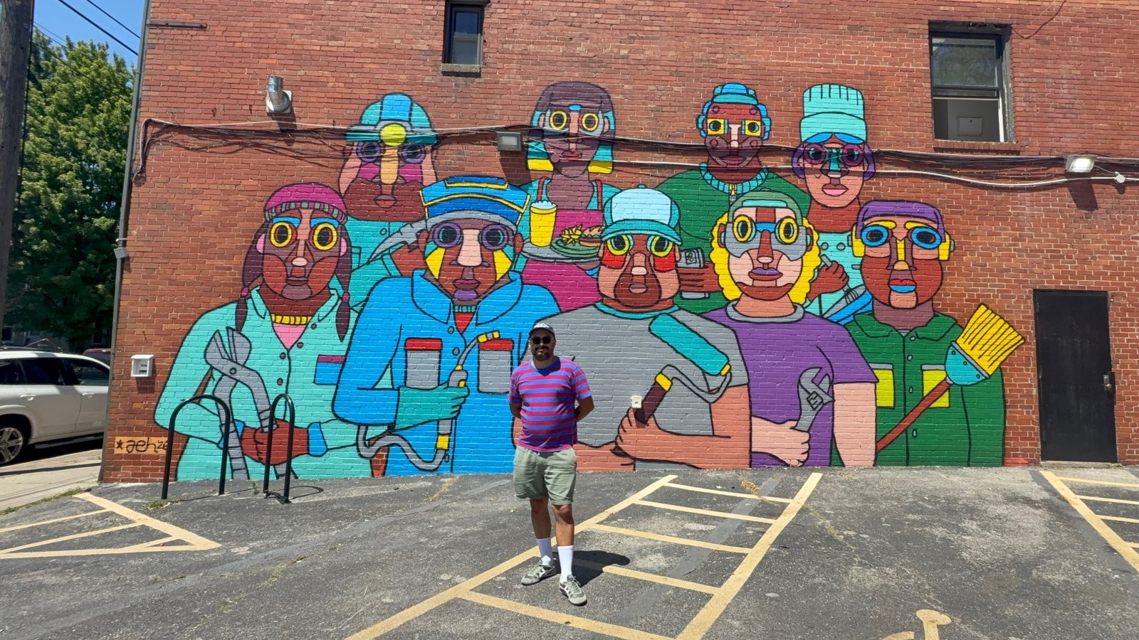 mural, artist, columbus, ohio, 614 beautiful, adam, hernandez, parsons, we the people, nosotros la gente